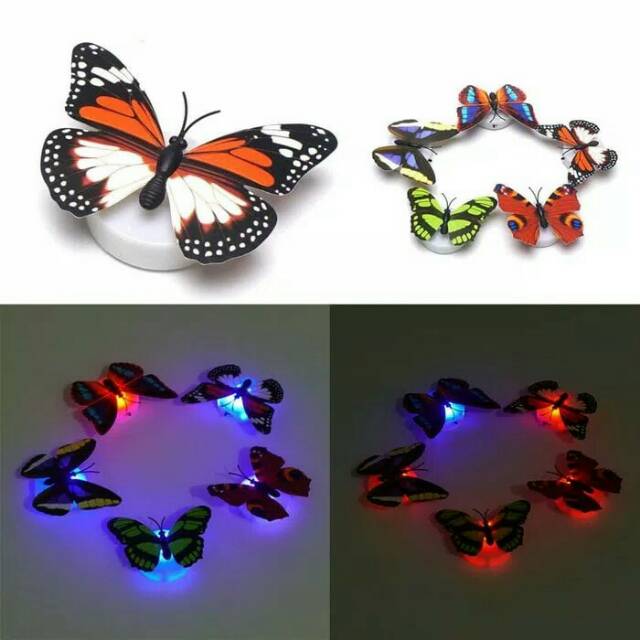 Lampu KUPU LED warna warni - butterfly Lamp