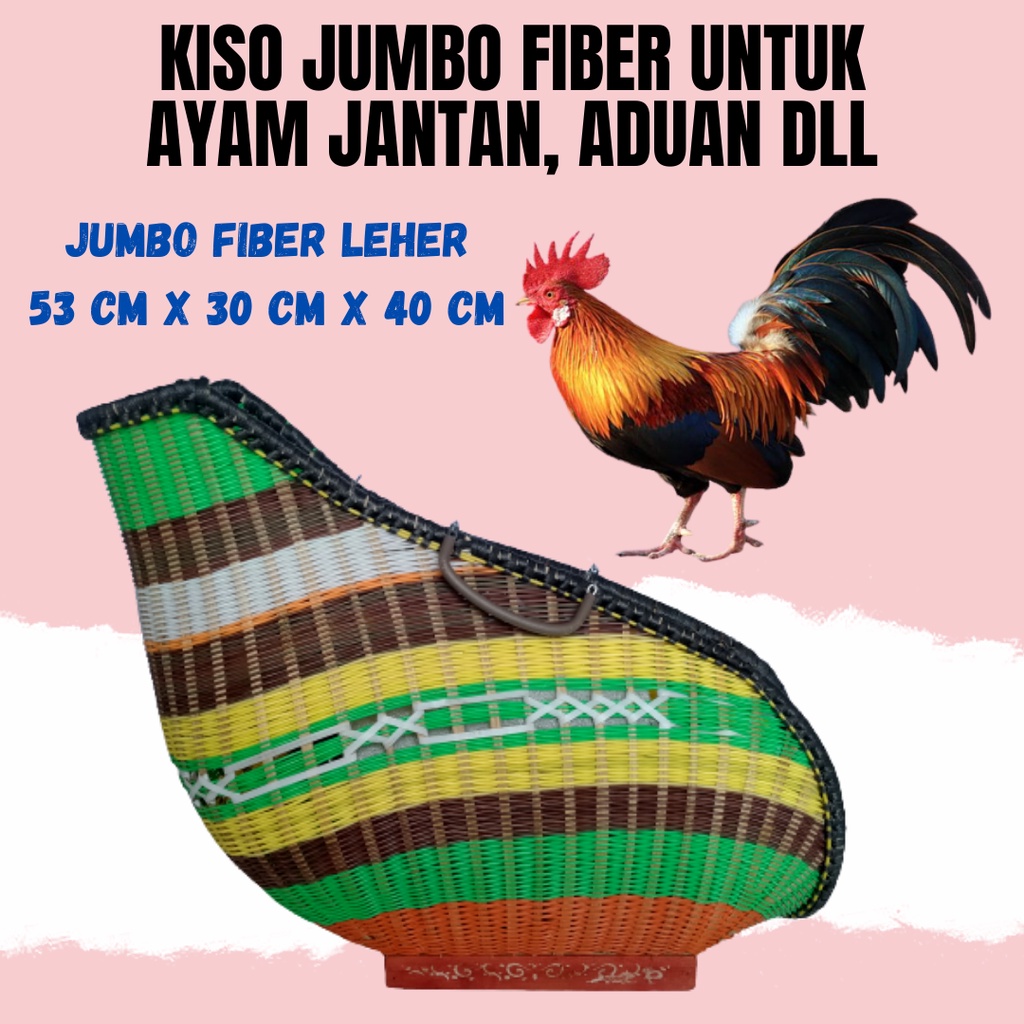 KISO AYAM JUMBO FIBER LEHER UKURAN JUMBO UNTUK AYAM JANTAN BANGKOK PELUNG BIRMA DLL