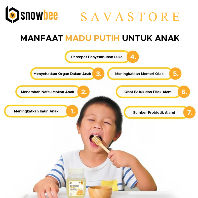 MADU PUTIH HUTAN SUMBAWA ASLI 500GR  SNOWBEE PURE WHITE HONEY MADU PUTIH MURNI - ECER GROSIR