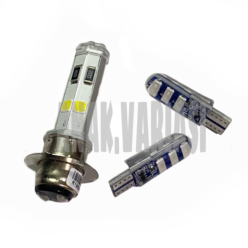 LAMPU LED H6 MOTOR MATIC BEAT MIO VARIO SCOOPY/BOHLAM H6/LAMPU DEPAN H6 4 SISI/LAMPU UTAMA H6