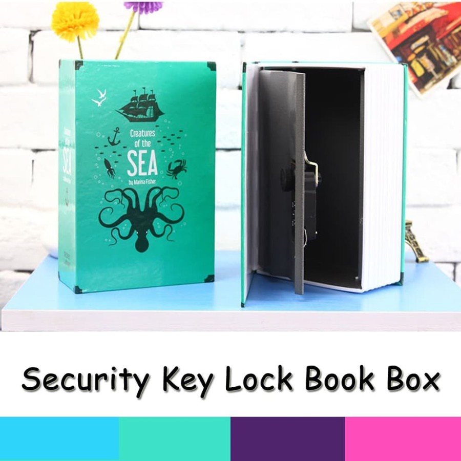 Kotak Buku Novel Colorful Safety Box Hidden Storage - DHZ001