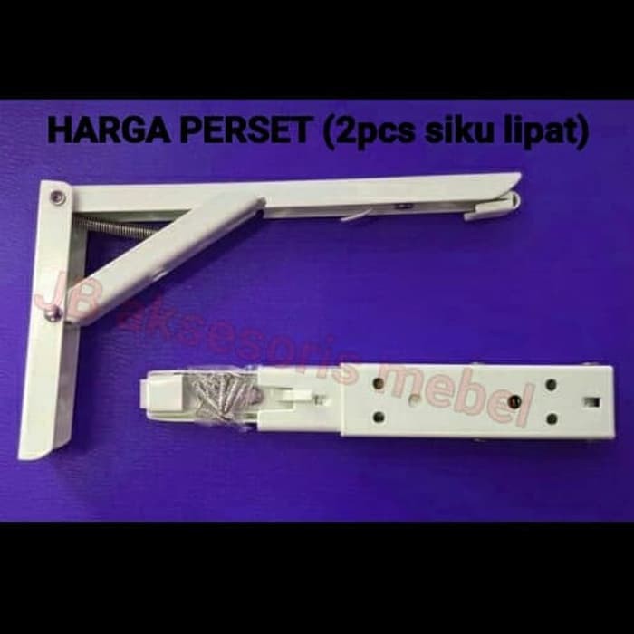 SIKU LIPAT MEJA 20 cm PERSET  SIKU RAK DINDING LIPAT 20cm