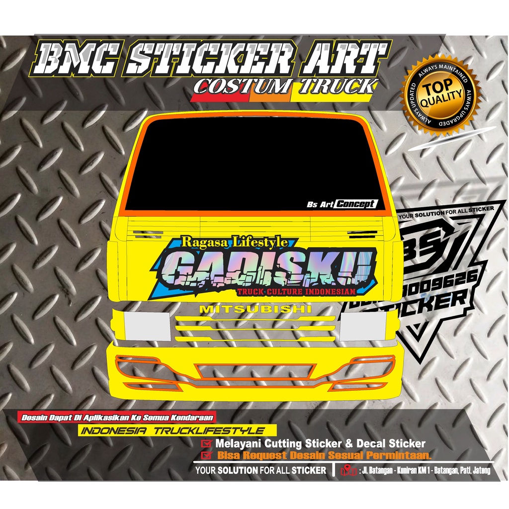 STIKER CUTTING KABIN DEPANTRUCK/STIKER VARIASI KABIN DEPAN TRUCK DYNA