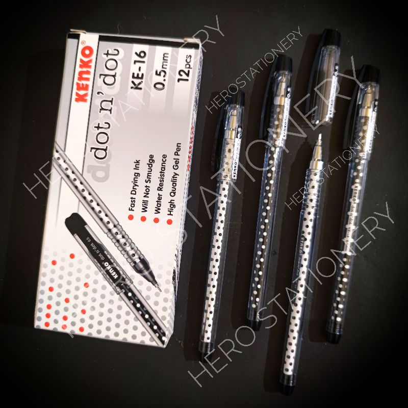

Pen gel kenko dot n dot 0.5 mm KE-16 . 12 unit