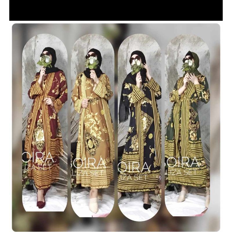 gamis soira/gamis import/set outer import/