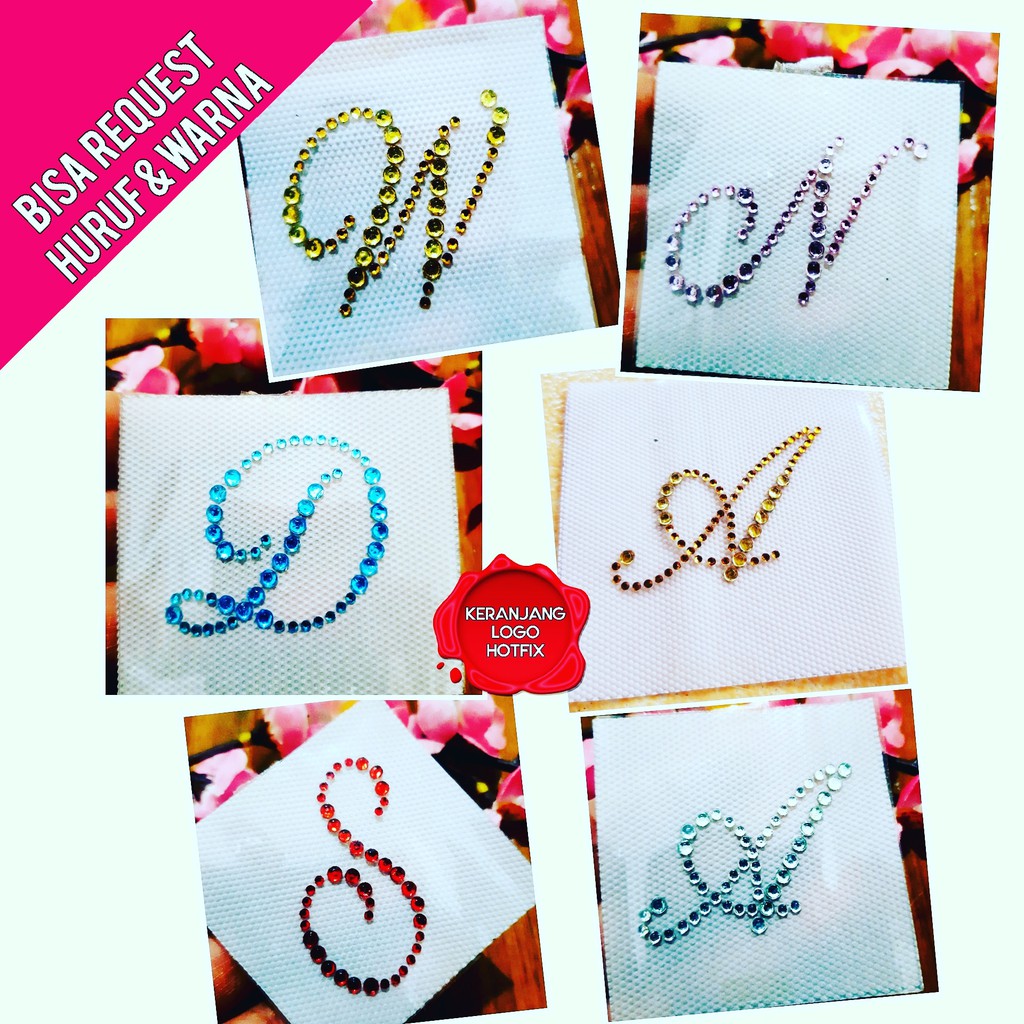 LOGO HURUF INISIAL  PET KHIMAR HOTFIX