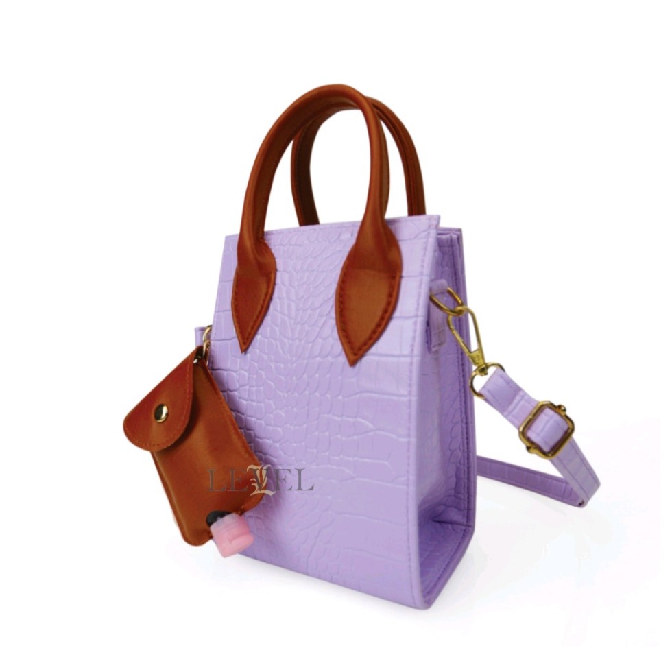 Tas Selempang Wanita Level Fit Bag Fashion Korea Sling Bag Mini Croco Andin