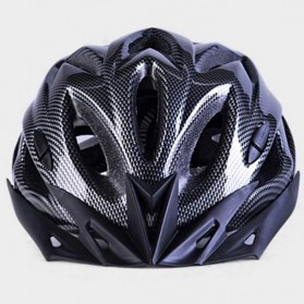 Helm Sepeda Bicycle Road Bike Helmet EPS Foam PVC Shell - Black carbon