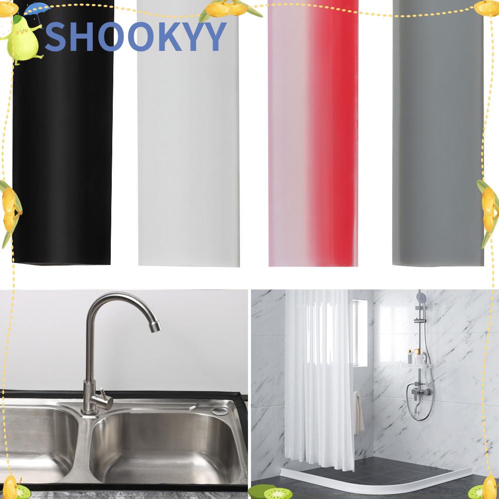 CHOOKEYY Self-Adhesive Silicone Bathroom Water Stopper Retaining Strip Bendable Bathroom Door Accessories Washing Machine Shower Dam Barrier