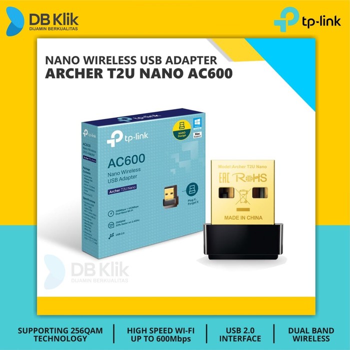 Wireless Adapter TP Link ARCHER T2U Nano AC600 ( TPLink T2U Dual Band )