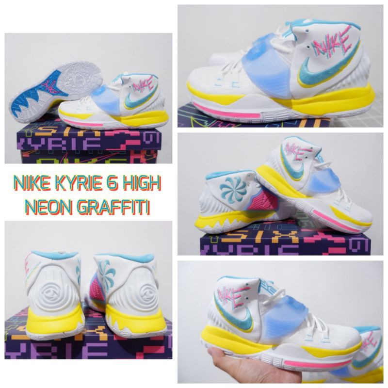 Sepatu Basket Nike Kyrie 6 HIGH Neon Grafitti
