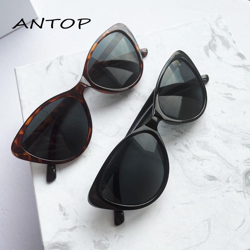 Kacamata Hitam Korea Wanita Kacamata Anti Radiasi Wanita Fashion Cat Eye leopard Sunglasses ANTOP