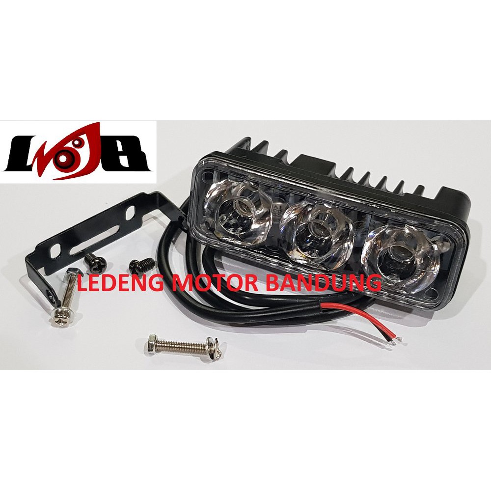 E03 RTD LED 3 Mata Lampu Sorot Tembak Bentuk Kotak Kecil Obral