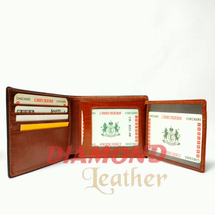 Checkers Dompet Kulit Impor Asli Pria CK 46