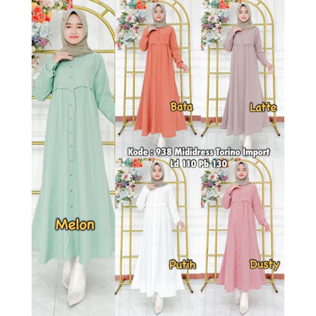 MIDI DRESS Gamis TORINO ORIGINAL IMPORT