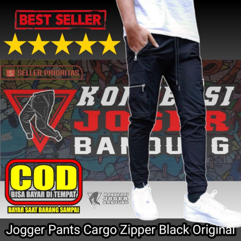 Celana Cargo Pria | Cargo Zipper Original