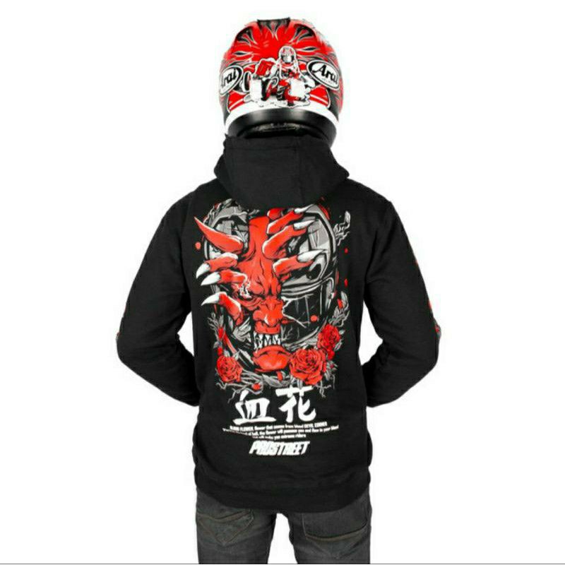 HOODIE | PROSTREET | BLOOD FLOWER | ORIGINAL | BLACK | NEW
