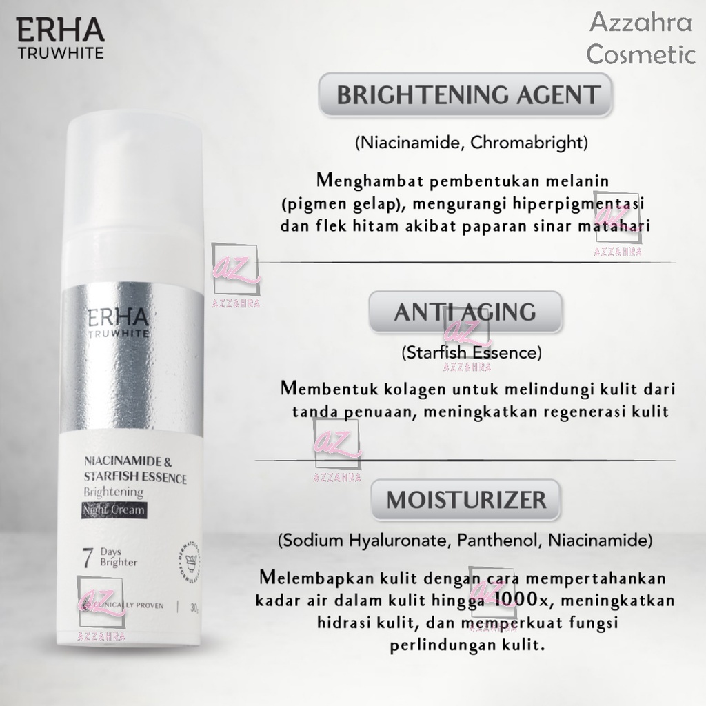 ERHA Truwhite Night Cream | Day Cream | Vit C Serum | Body Brightening | Facial Wash | Pore Toner | Neck Cream | Glow Booster | Eye Serum | Facial Mask