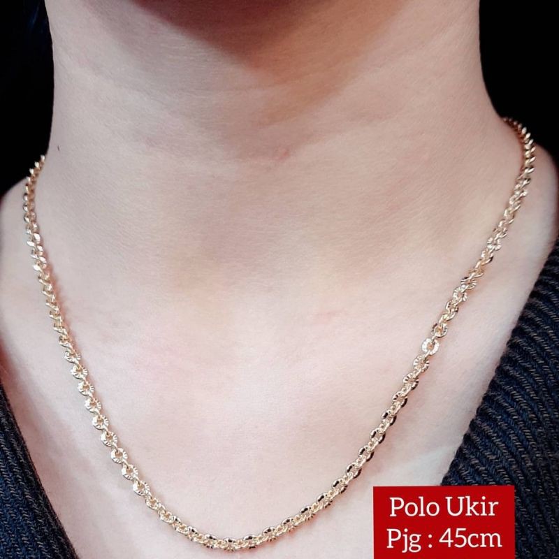 Kalung Rantai Nori wanita model ukir