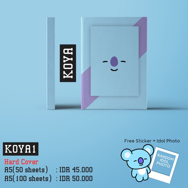 

BTS BT21 Book Koya Free Sticker + Idol Photo