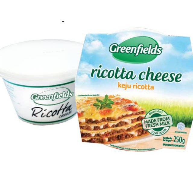 

Greenfields Ricotta Cheese / Keju 250 Gr