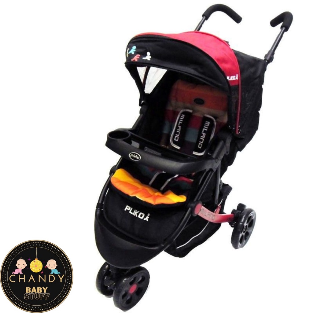 STROLLER BABY PLIKO MILANO PK 568 KERETA DORONG RODA TIGA