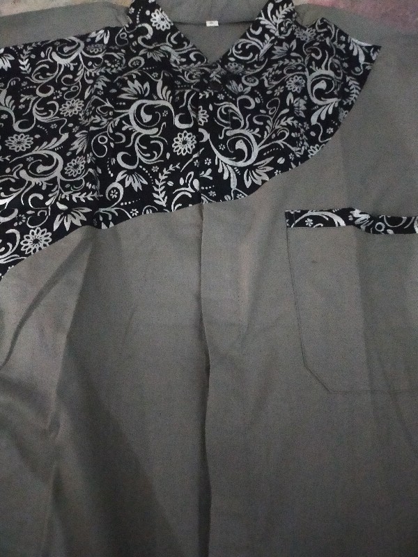 Distro Batik Kombinasi Hrb026 Kemeja Halus Kemeja Batik Prada Lengan Panjang