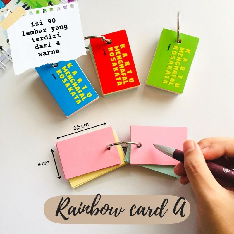 

Flash Cards Note Rainbow Kosong