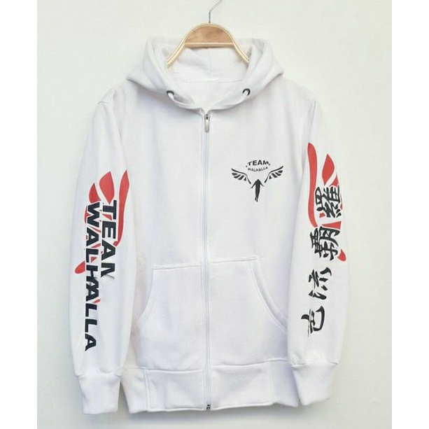 Jaket Jumbo Sweater Anime Tokyo Revengers Cosplay Team Valhalla Zipper Hoodie Pullover Jumbo