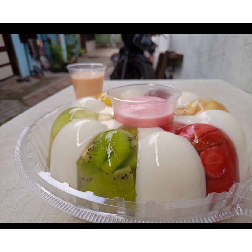 PUDING BUAH OISHI COKLAT STRAWBERRY SUSU HAMPERS MAKANAN LEBARAN PUDING JELLY MANIS VANILA