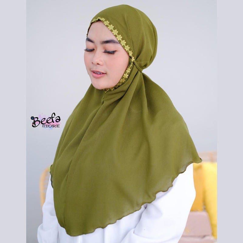 JILBAB bergo maryam renda melati/bergo renda