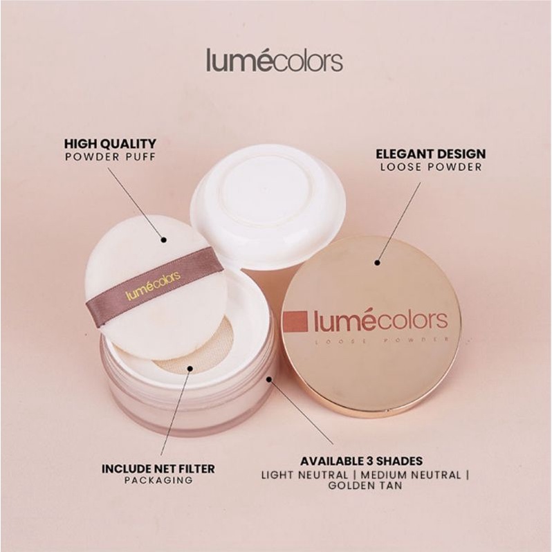 Lumecolors LOOSE POWDER PORE BLURRING EFFECT WITH OIL CONTROL CHRISTINA LIE LIGHT NEUTRAL MEDIUM GOLDEN TAN