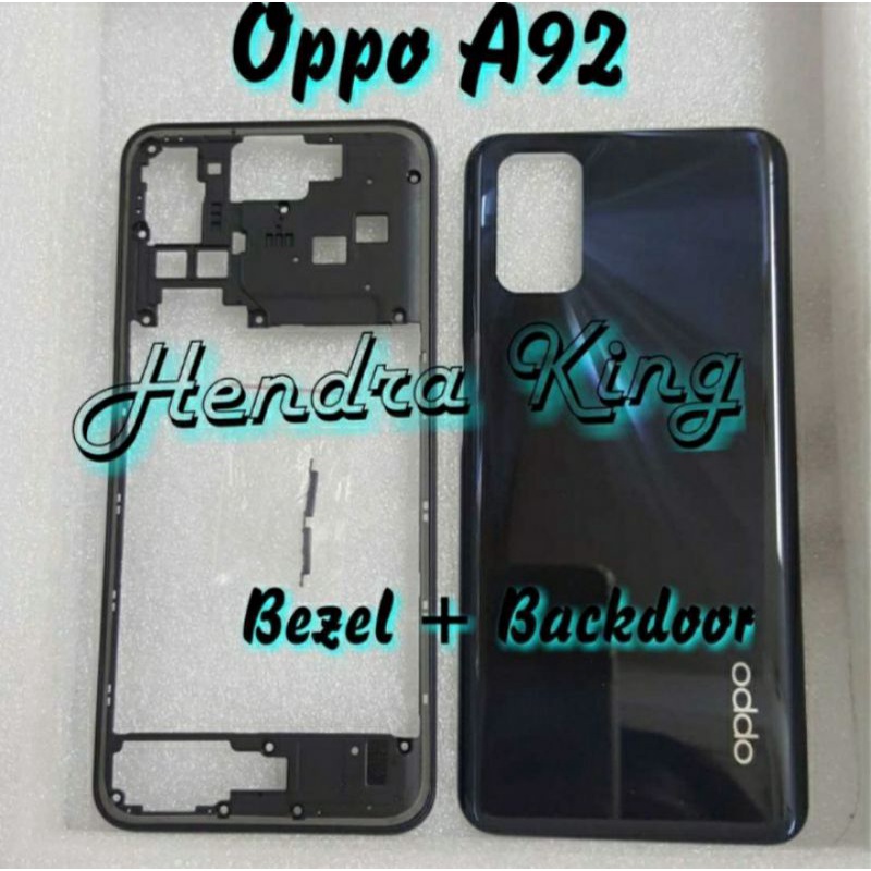 Cassing Casing Housing Belakang Oppo A52 | A92 2020 Original Bezel Tulang Tengah Backdoor
