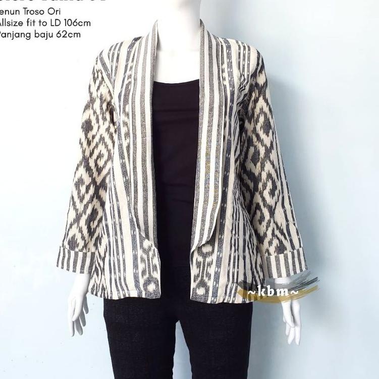 Sudah READY.. ATASAN BOLERO TENUN CARDI BATIK TANIA