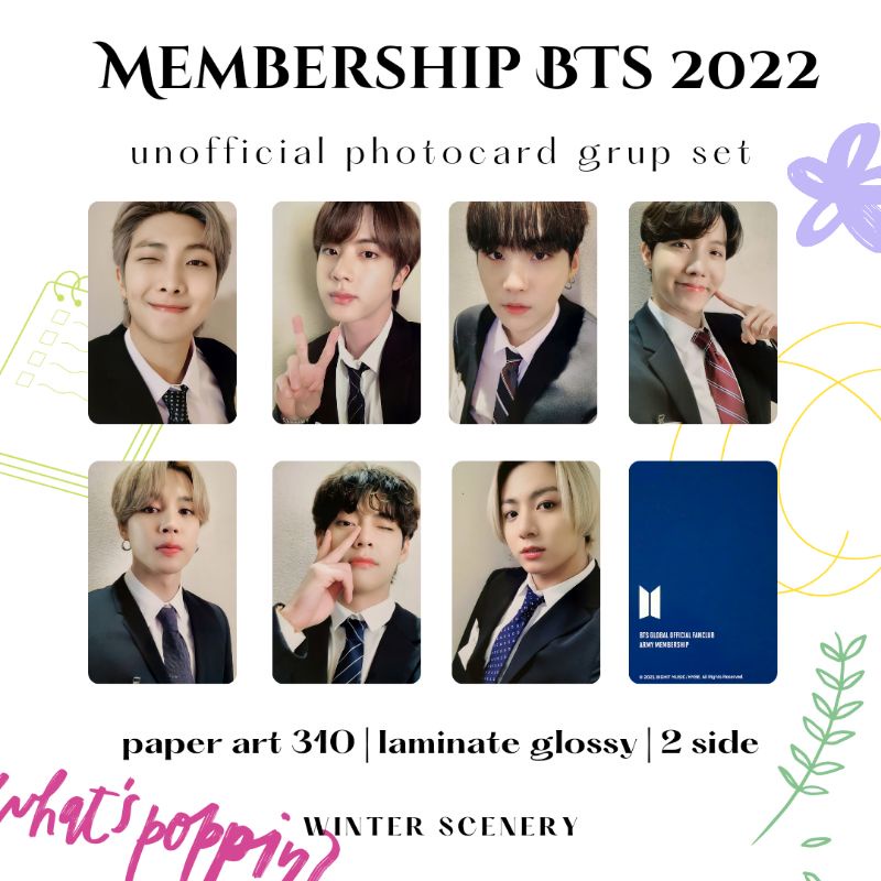 UNOFFICIAL PHOTOCARD BTS - MEMBERSHIP 2022