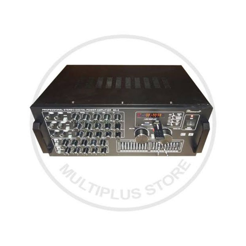 POWER AMPLIFIER BISMARCK BA 6 BA6 MIC KARAOKE STEREO ECHO MIXING EQUALIZER USB SD CARD RADIO FM