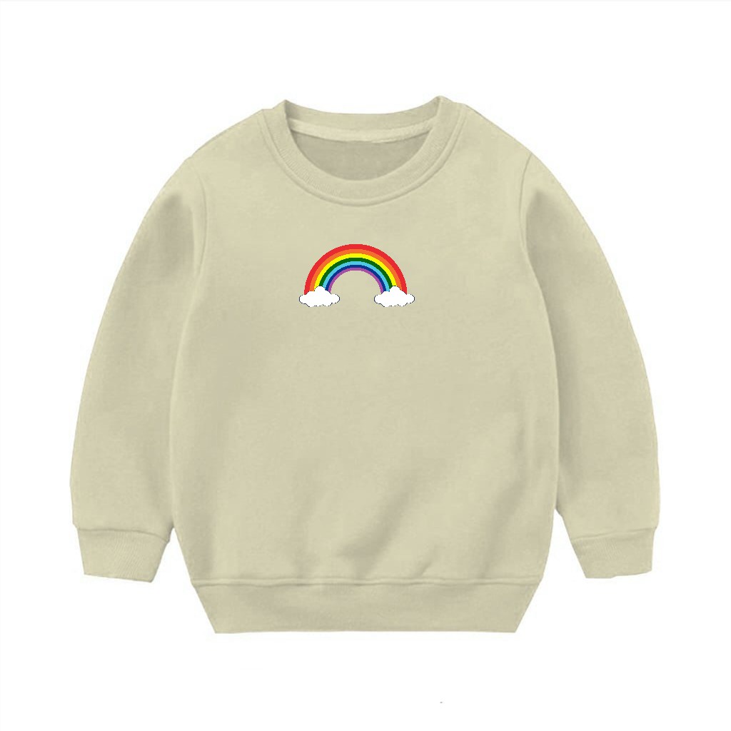 sweater anak perempuan crewneck anak anak unisex flece ori M L XL