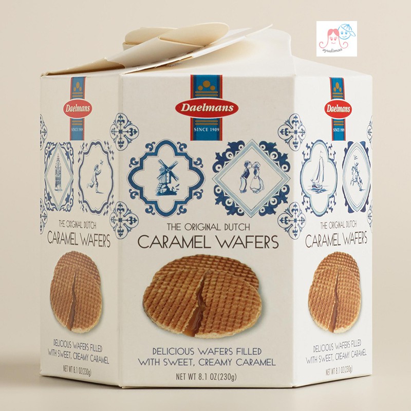 Daelmans StroopWafel isi 8pcs - 230gr / Karamel Wafel / Caramel Waffle