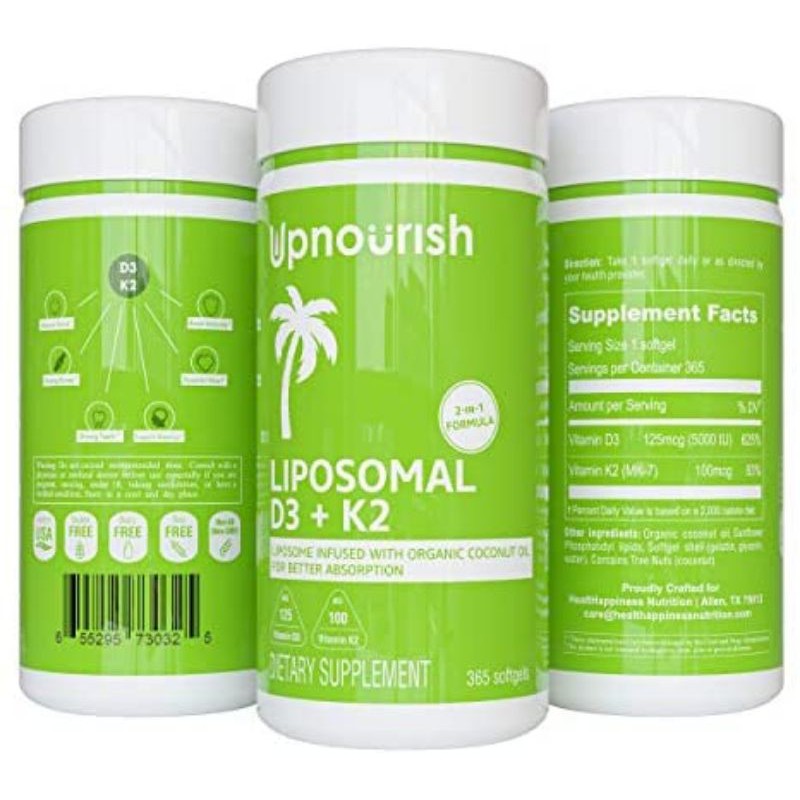 Liposomal Upnourish D3 5000iu + K2 100mcg