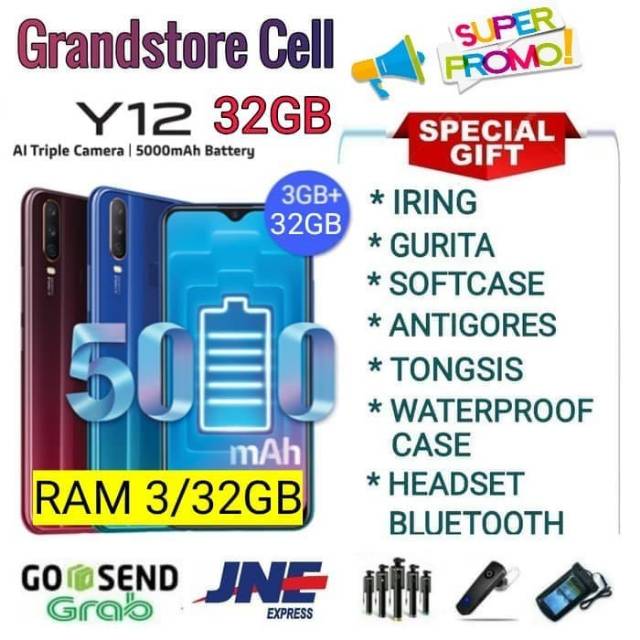 VIVO Y12    RAM 3/32 GB GARANSI RESMI VIVO INDONESIA | Shopee