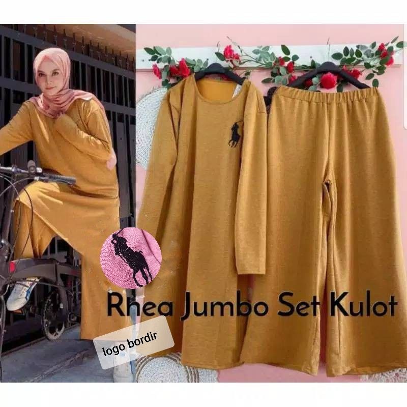 JCZR - Set Rhea Jumbo / Baju Stelan Celana Kulot Fashion Muslimah