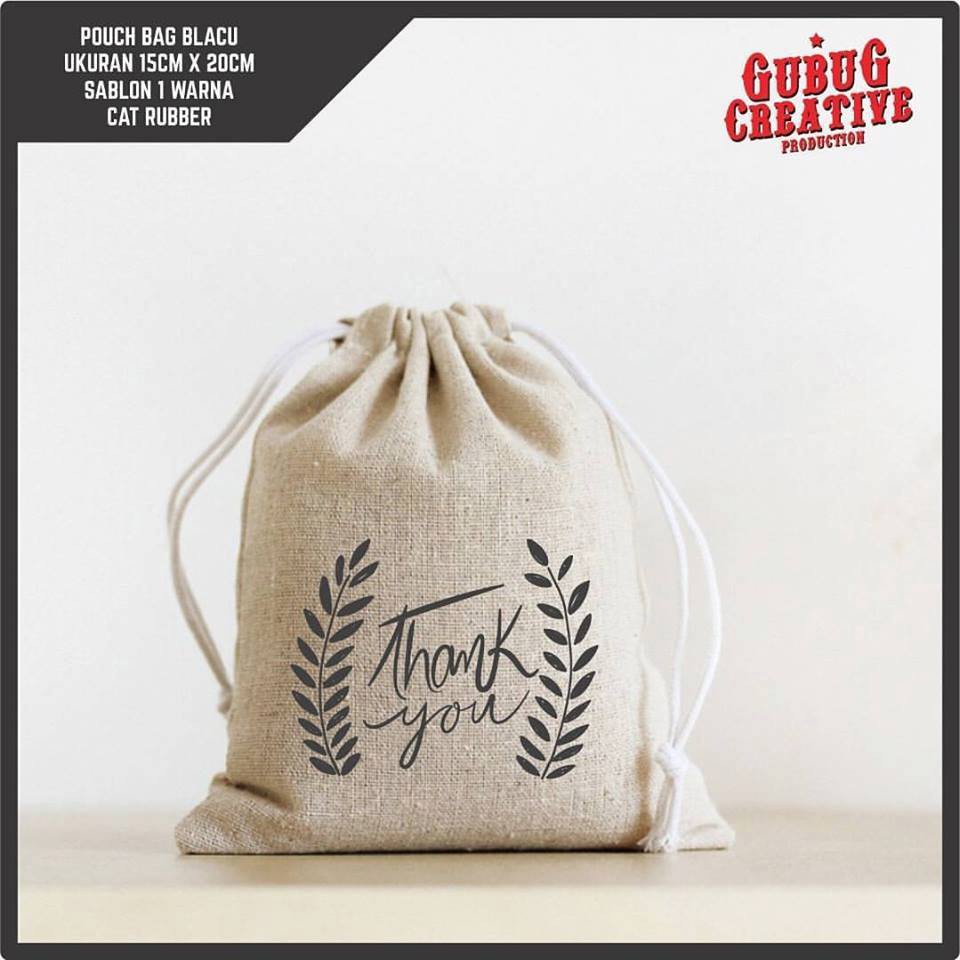Pouch Bag Burlap costum