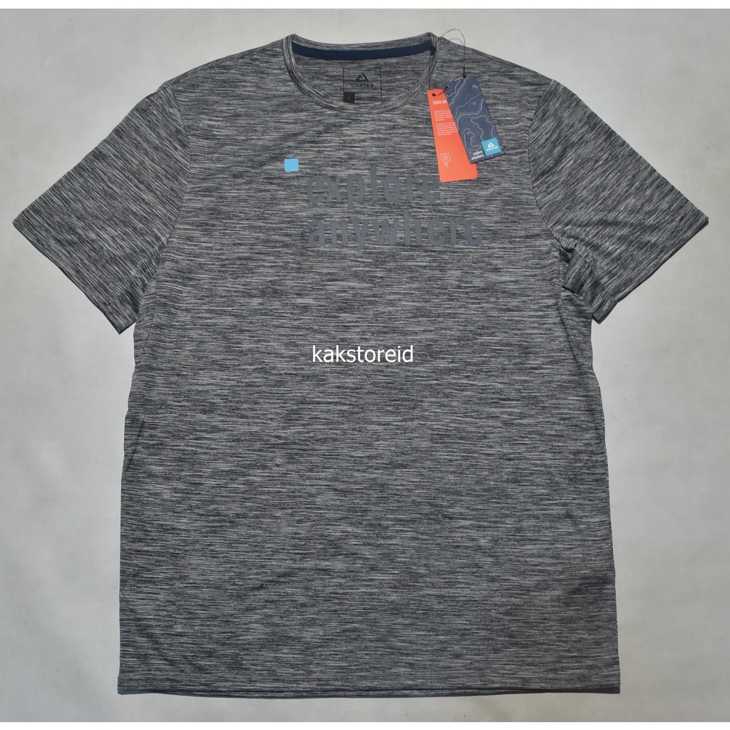CRATER Kaos Pria Lengan Pendek Regular Abu LSD 06 ORIGINAL