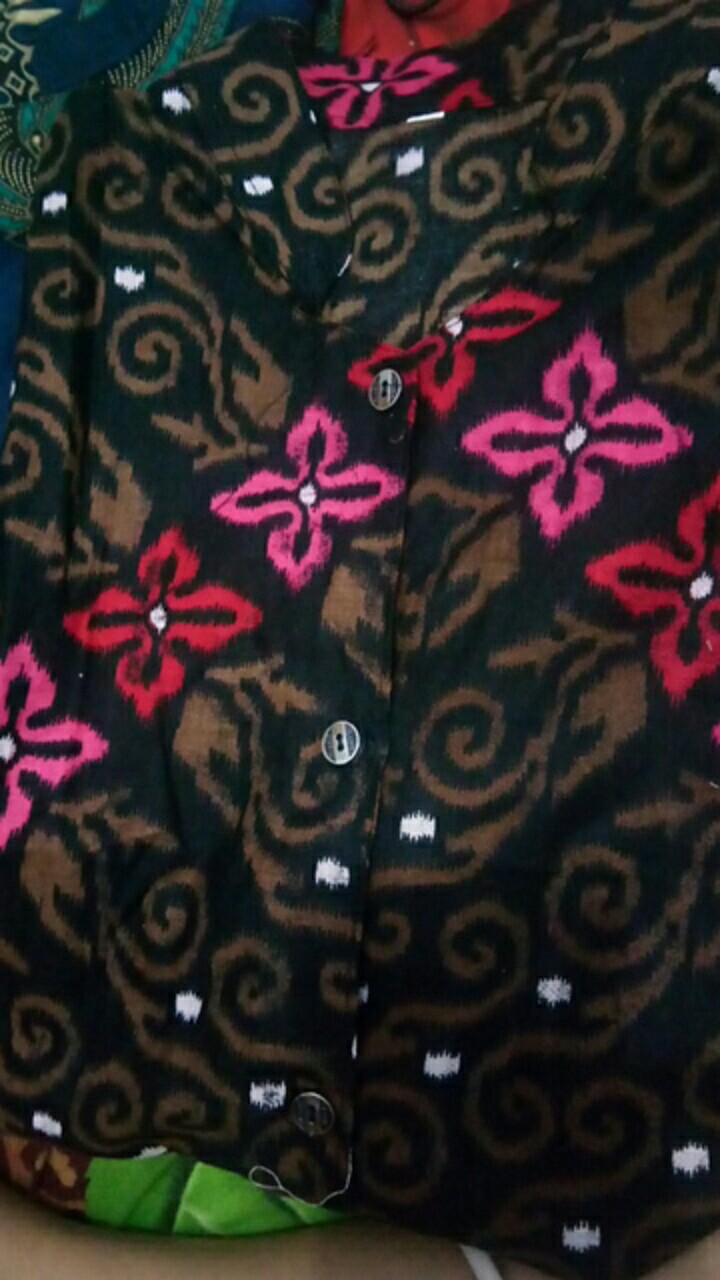 Batik Wanita Asj Sa Hrb026 Kenongo Kemeja Tosca Pendek
