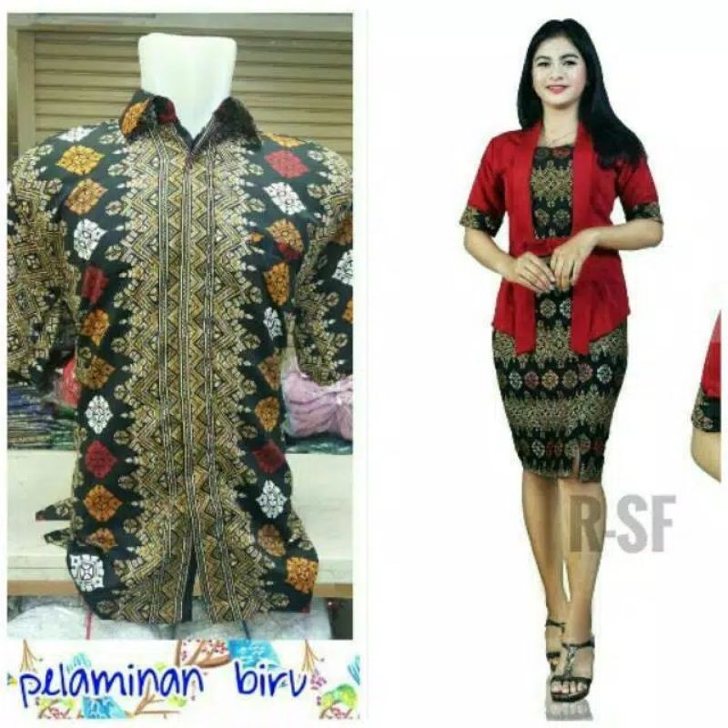 BESST SELER COUPLE BATIK/SETELAN KEBAYA ELNIRA PENDEK/COUPLE MODERN