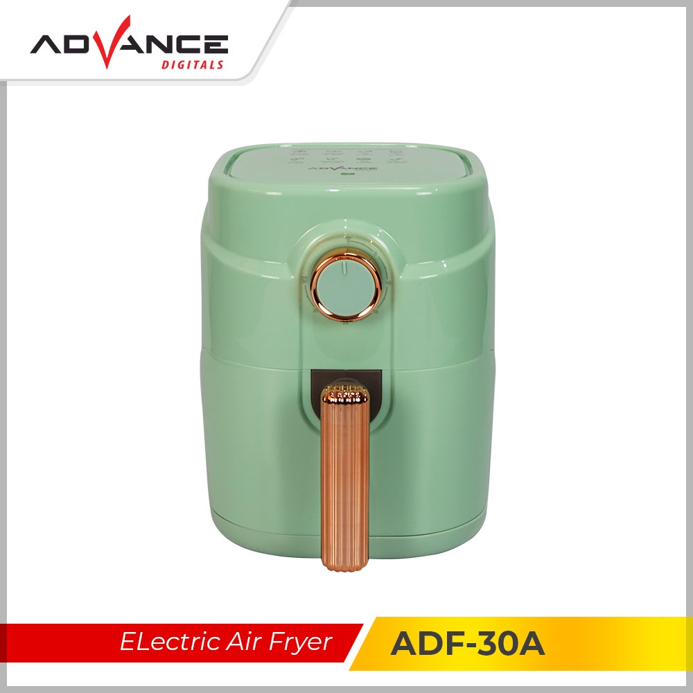 Air Fryer Advance  ADF-30A 3Liter 600 watt Air Fryer Low Watt Penggorengan Tanpa Minyak Bergaransi Resmi 1 Tahun