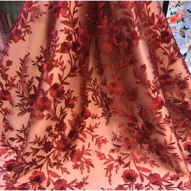 NEW Kain Tulle 3D KOREA / Tile 3D Mutiara