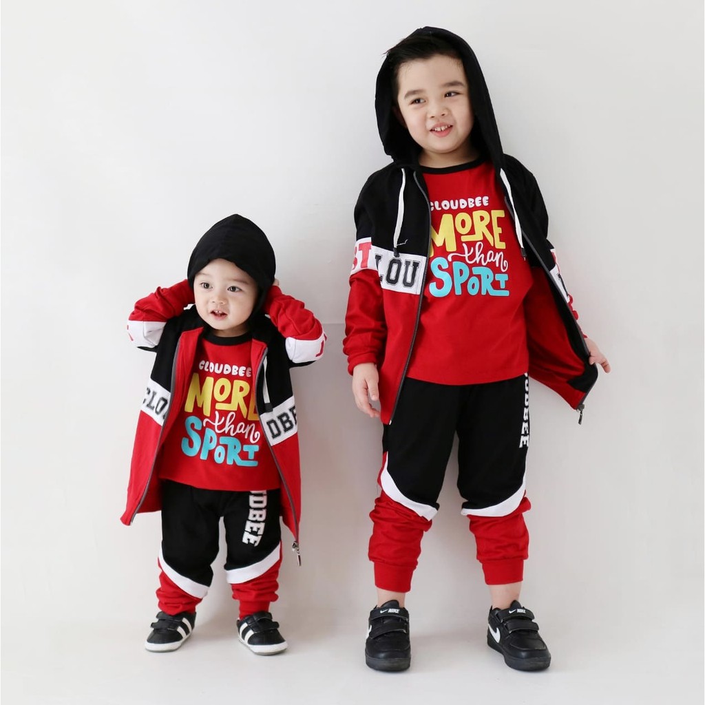 READY STOCK✅COD✅Set Hoodie 3 in 1 Cloudbee