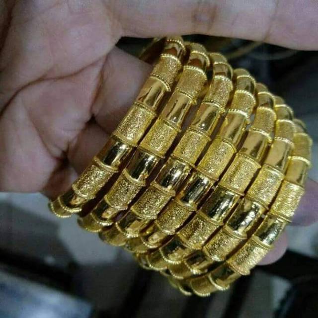 Gelang Lapis Emas 999 7biji Lapisan 100 Emas Asli 999 Shopee Indonesia