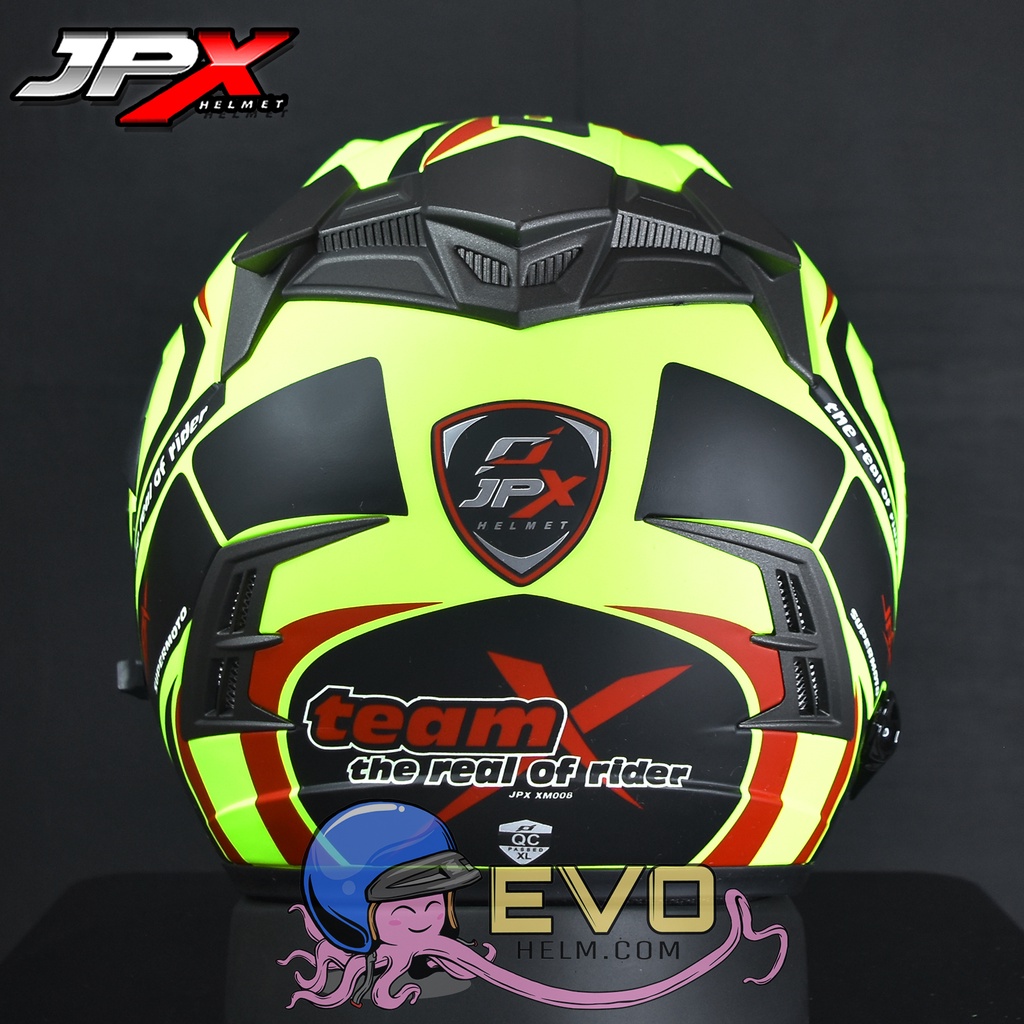 HELM JPX SUPERMOTO X TEAM - FLUO YELLOW DOFF/BLACK